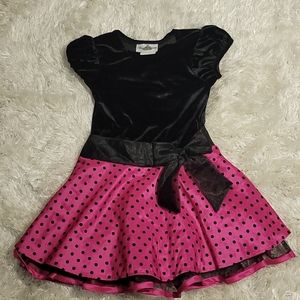 3T girls pink polka dot dress